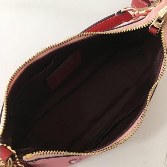 Coach Brown and Pink Floral Wristlet - Picture 7 of 8